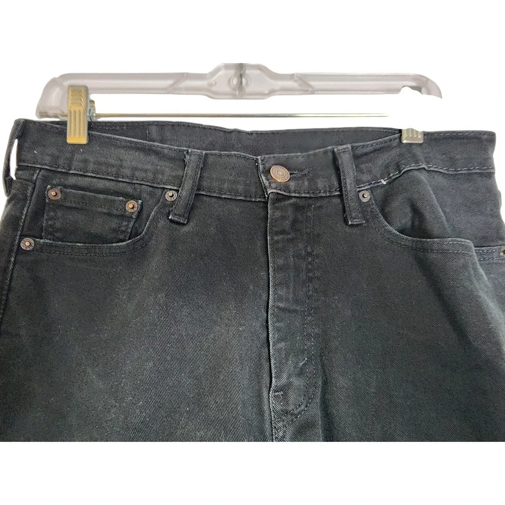 Levi Strauss‎ 513 Mens Black Denim Jeans W31 L30 Straight Fit